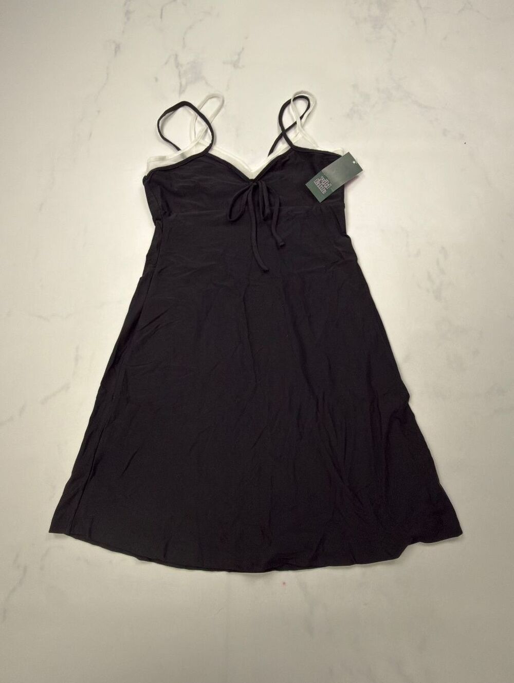 Wild Fable Slip Dress Black V Neck Tie Detail - Womens XS NWT